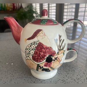 Sakura Debbie Mumm By Oneida Teapot and Cup